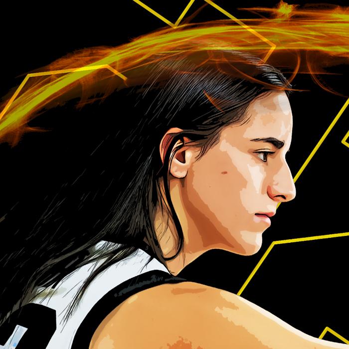 Caitlin Clark T-Shirt From The Logo Custom Fan Art Graphic Tee Crewneck Cotton Menswear Top