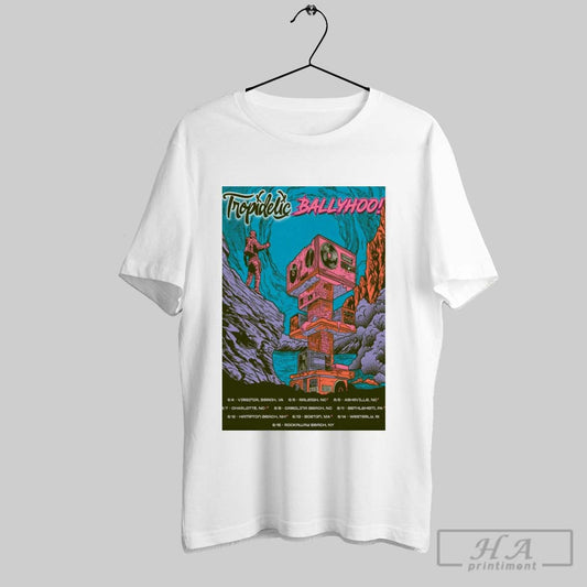 Poster Tropidelic With Ballyhoo And Authority 2025 Zero East Coast Tour T Shirt