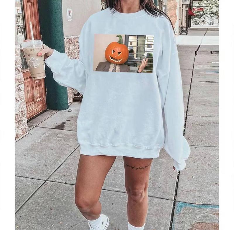 Dwight Pumpkin Head Crewneck, Office Halloween Shirt, Pumpkin Head Sweatshirt, The Office, Dwight Schrute, Funny Halloween Shirt