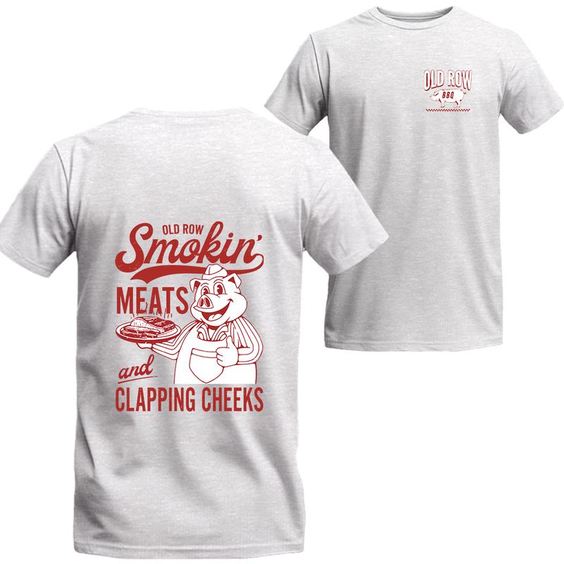 Old Row The Smokin Meats Graphic T-shirt, clothes seasons, Graphic Short Sleeve Tee, Unisex Shirt, Menswear Top, beer shirt, drinking shirt