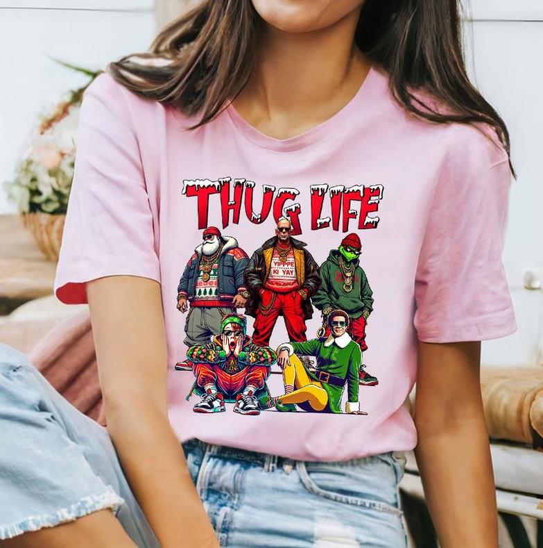 THUGLIFE Christmas Shirt, Christmas Movies Shirt, Xmas Graphic Tee