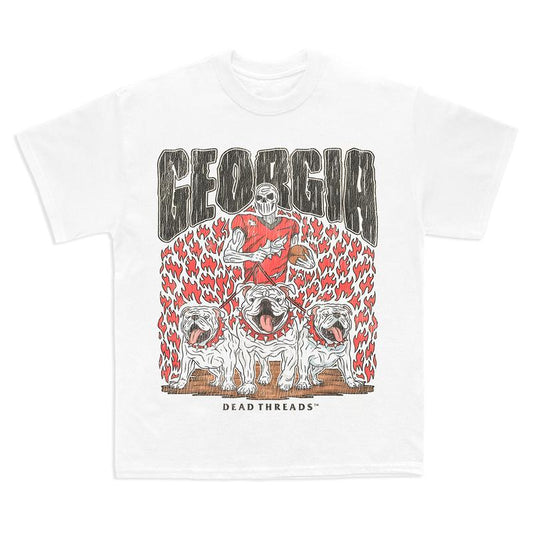 Georgia Bulldogs football, Deadman Bulldogs Graphic T-Shirt, Full Cotton, Men's Top Women's Top, American Football, Football Bowl Subdivision Shirt Fabric Menswear Womenswear Retro Print Design