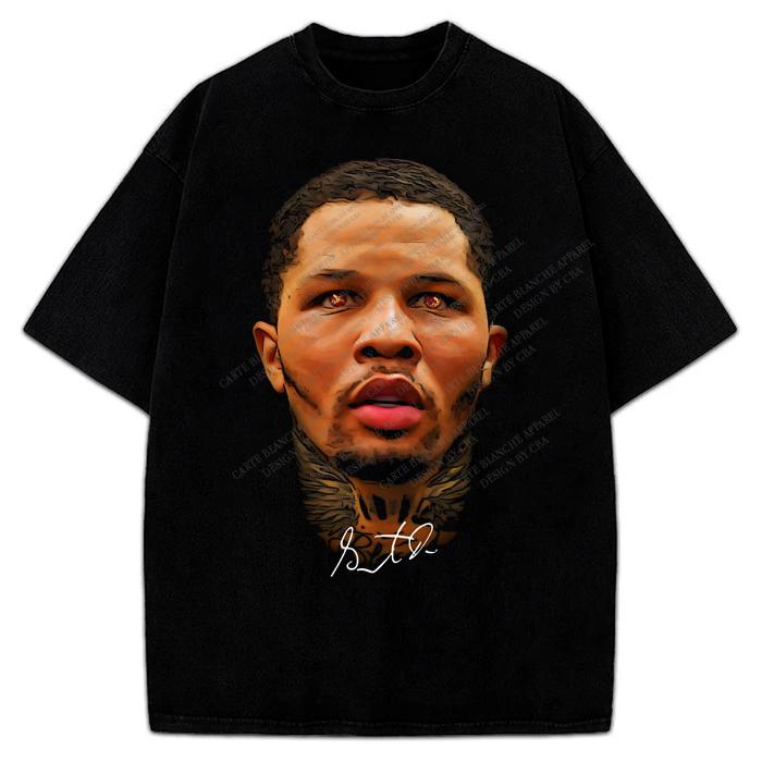 Gervonta Davis T-Shirt Tank Davis Fire Eyes Boxing World Champion Custom Graphic Tee Cotton Menswear