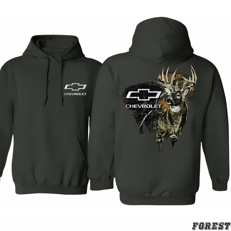 Buck Wear Men's Chevy-camo Fill Deer Hoodie, Statement Pieces, Choose Your Hue, Find Your Signature Look, Unisex Clothing Choices, Classic Cotton