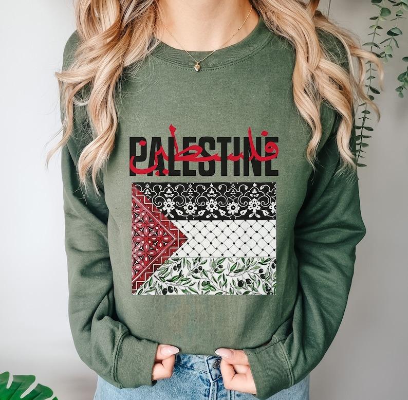 Funny Free Palestine Sweatshirt - All Purchases go directly to Charity, For Women