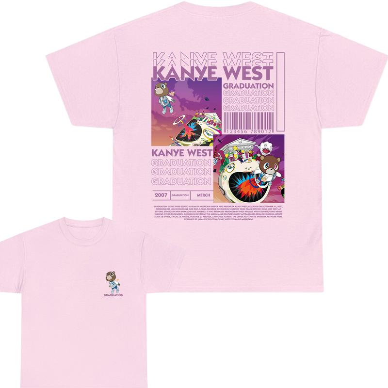 Kanyeee 2 sides Graduation T-Shirt, Full Color, Unisex T-Shirt, For Women, For Men