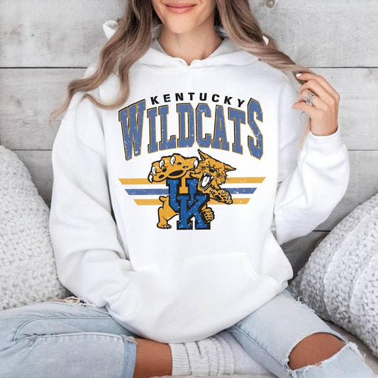 Kentucky Wildcats Vintage Football NCAA Hoodie, Vintage Hoodie NCAA, Classic Sport Hoodie, Gifts For Football Fan Sport