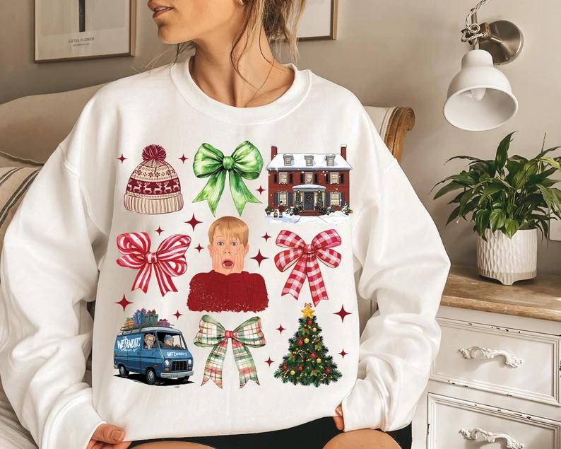 Christmas Comedy Movies Kid Alone Sweatshirt, The Boys of Winter Christmas Sweatshirt, 90Ã¢â‚¬â„¢s Christmas Sweatshirt