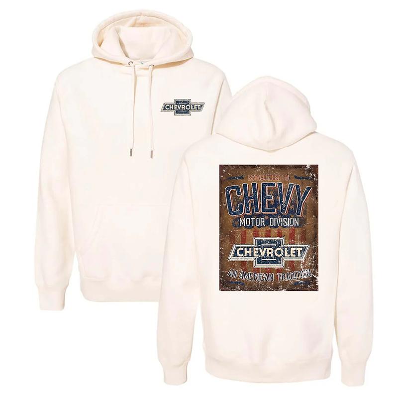 Chevrolet Wandbord 'American Tradition Hoodie, Colors For All, Shared Wardrobe Options, Styles For Every Taste, Classic Cotton, Menswear Unisex