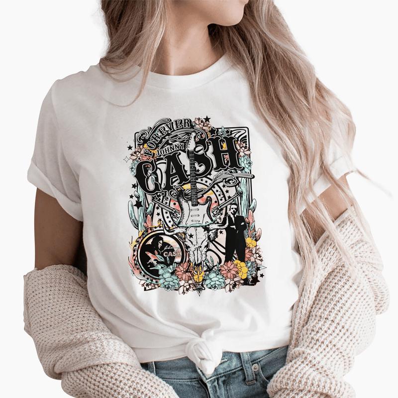 Forever Johnny Cash Shirt, Oversized Tshirt, Country Legend Tee, King Of Country Shirts, Country Western Graphic T-Shirt