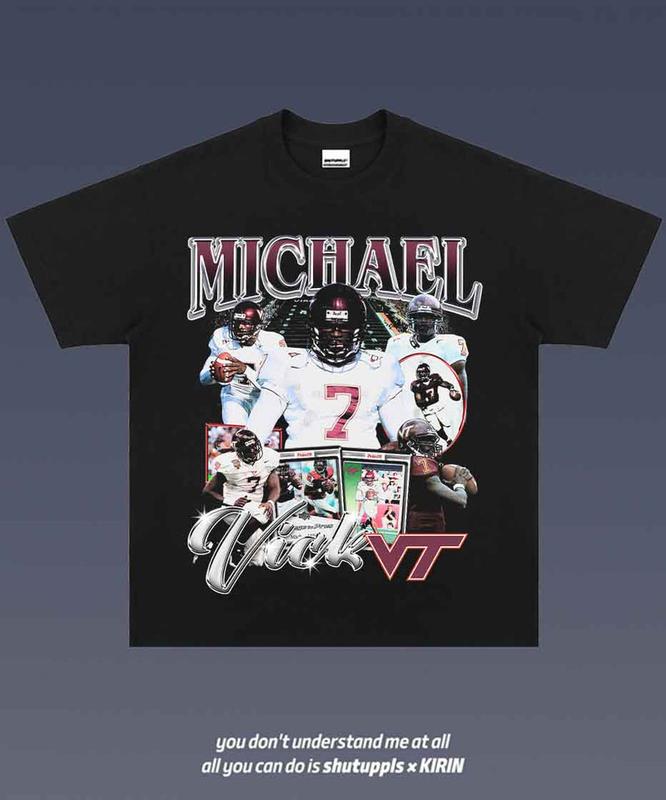 MICHAEL VICK 1.4 VINTAGE TEE  AMERICAN FOOTBALL  GIFT FOR FAN