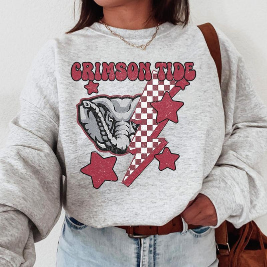 Alabama Crimson Tide Vintage Football NCAA Sweatshirt, University of Alabama Vintage Sweatshirt, Unisex Vintage Sweatshirt NCAA, Classic Sport Sweatshirt, Gifts For Football Fan Sport, Cotton, Women