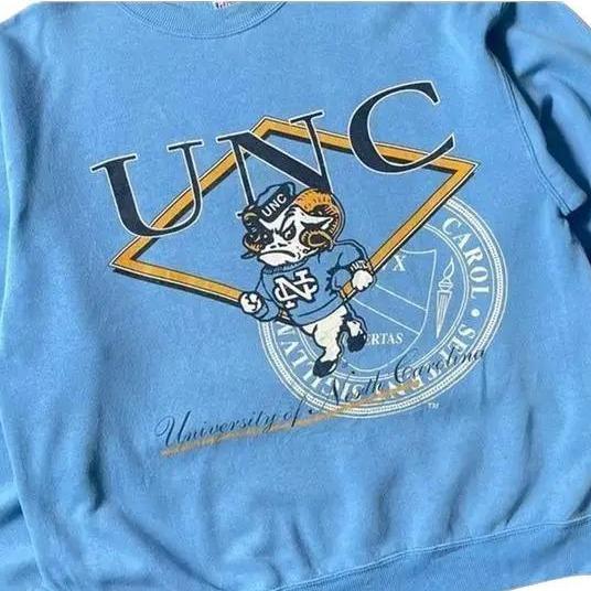 Unisex Vintage University of North Carolina Tar Hee Sweatshirt Fan Hoodie Cotton Fabric