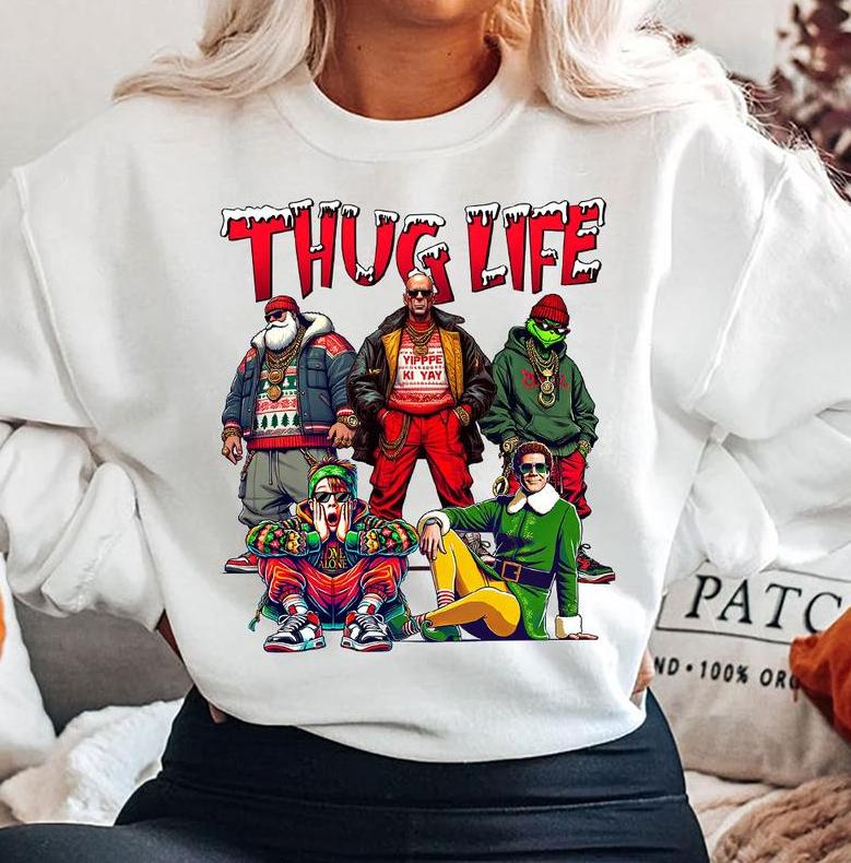 THUGLIFE Christmas Shirt, Christmas Movies Shirt, Xmas Graphic Tee