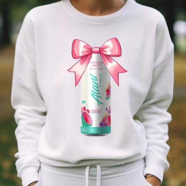 Alani Watermelon Coquette Sweatshirt T Shirt Hoodie, Gift For Friend, Cute Drink, Drink Trendy Shirt, Funny Crewneck, TikTok Viral, Funny Meme, Unique