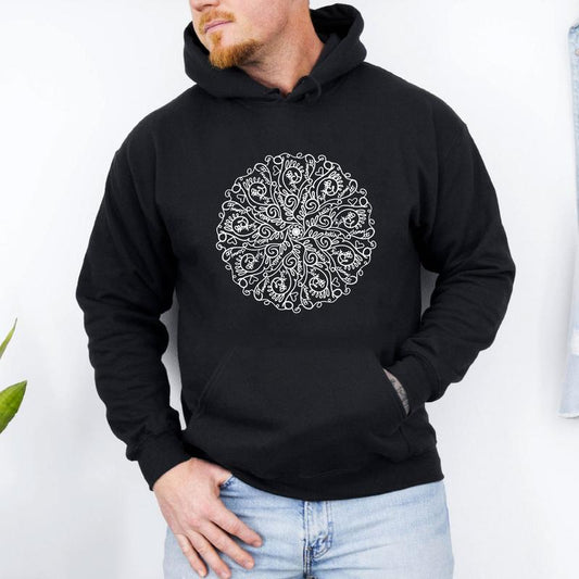 Curse Word Mandala Hoodie, fall and winter hoodie, Funny Gift for Men for Women