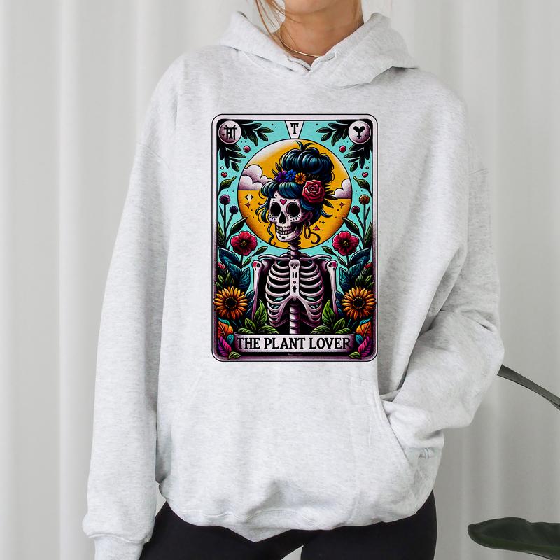 The Plant Lover Tarot- Unisex Crewneck Sweatshirt - Print is Sublimation, Christmas Crewneck, Gift Idea, Relaxed Fit, Casual Apparel
