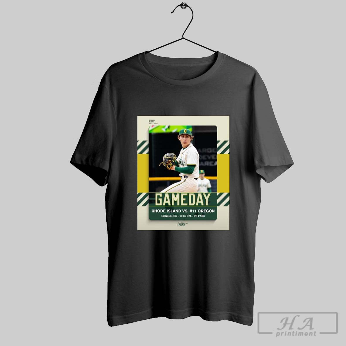 Poster Game Day Oregon Ducks Baseball Vs Rhode Island Eugene Pk Park Feb 2025 T Shirt