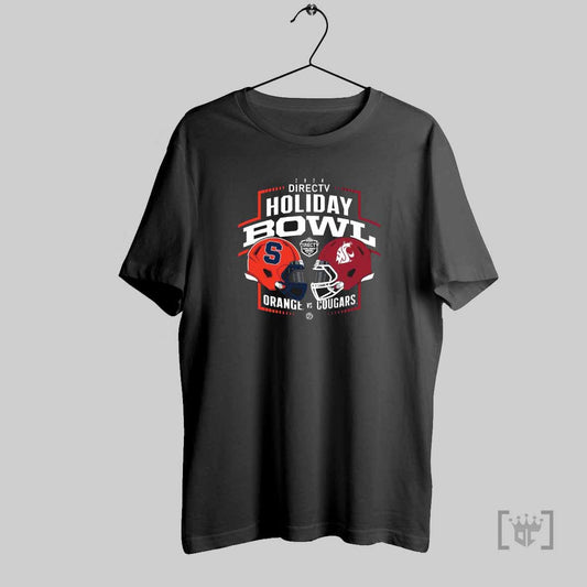 Syracuse Orange Vs Washington State Cougars 2024 Directv Holiday Bowl Head To Head Helmet T Shirts