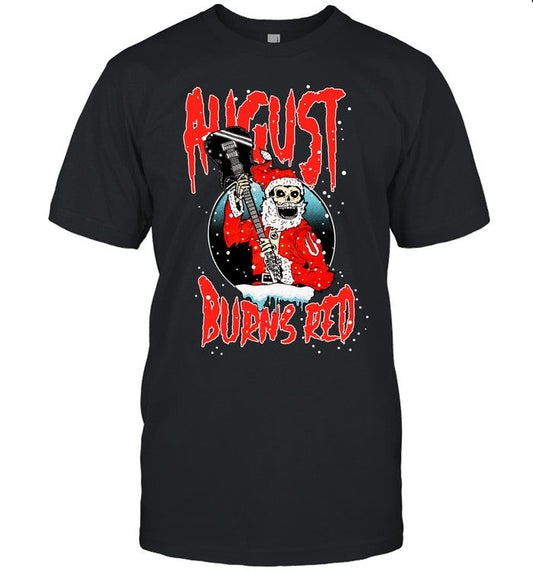 August Burns Red Holidays Santa Black T Shirt 2024