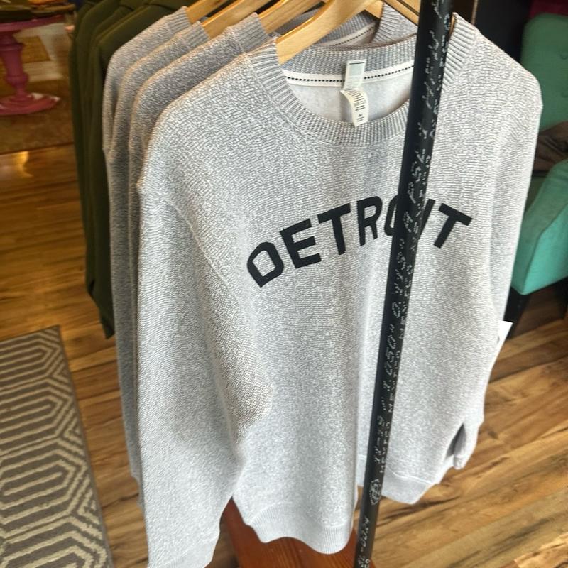 Men's Detroit Cozy Sweater crewneck Sweatshirt Menswear, Classic Cotton Texture groutfit outfits graphic hoodies