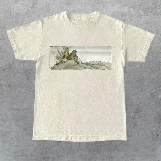 Toad 90s Vintage Graphic Shirt, Retro Sad Frog Tee, Nature Shirt, Funny T-Shirt, Book Lovers Shirt, Vintage Unisex  Cotton Tee