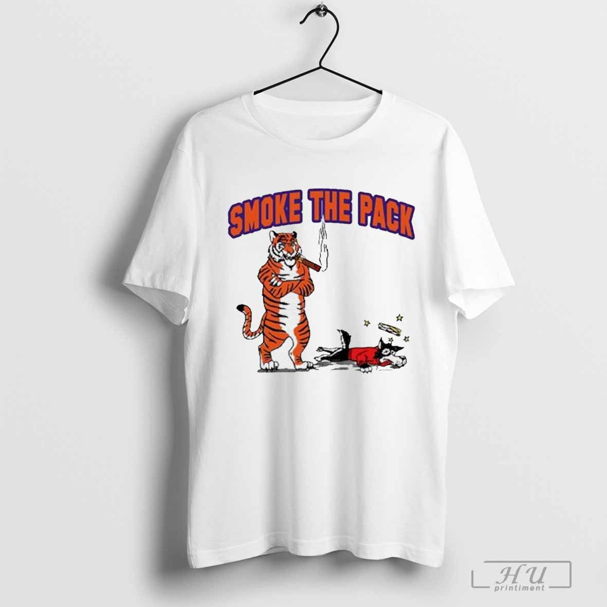 Smoke The Pack Clemson Tigers Vs. NC State Wolfpack Graphic T-shirt