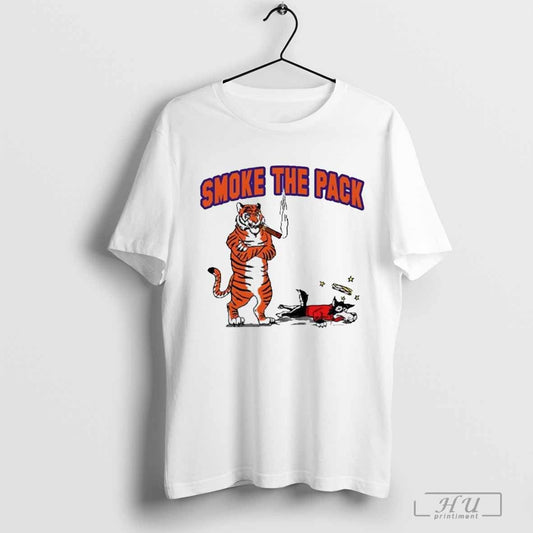 Smoke The Pack Clemson Tigers Vs. NC State Wolfpack Graphic T-shirt