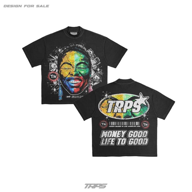 Y2K Graphic Trappin Money Good, Life To Good Personalize Printed Tshirt Casual Cotton