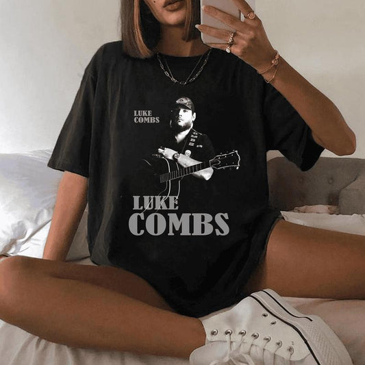 Lukes S Combs Tour 2023 , Vintage Lukes S Combs T Shirt,Cowboy Country, Cowgirl, Unisex Cotton Graphic T Shirt