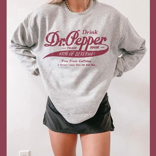 Vintage Dr Pepper Sweatshirt, Retro Soda Dr Pepper Gifts for Her, Funny Shirt Trendy T-Shirt, Vintage Shirt,  Dr Pepper Gifts, Co ca Co La Trending, D