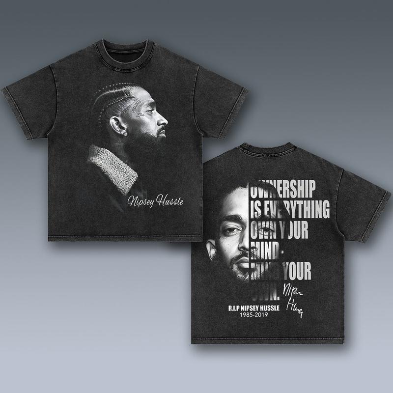NIPSEY HUSSLE 2 SIDES Cotton Vintage Shirt To Match Sneaker Hiphop Clothing Rapper Merch Shirt, Hiphop Tour Concert 2024, Gift For Fan Y2K Aesthetic Hoodie Sweatshirt