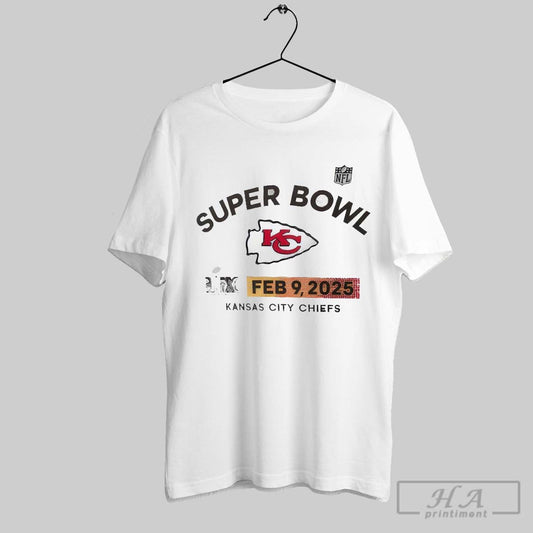 Super Bowl Lix February 9 2025 Team Logo Kansas City Chiefs Win Buffalo Bills T Shirt