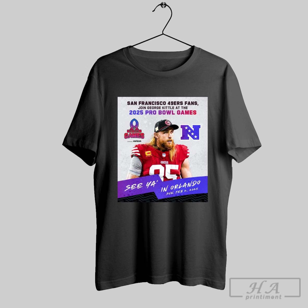 San Francisco 49ers Fans Join George Kittle At The 2025 Pro Bowl Games Nfc See Ya In Orlando On February 2 2025 T Shirt