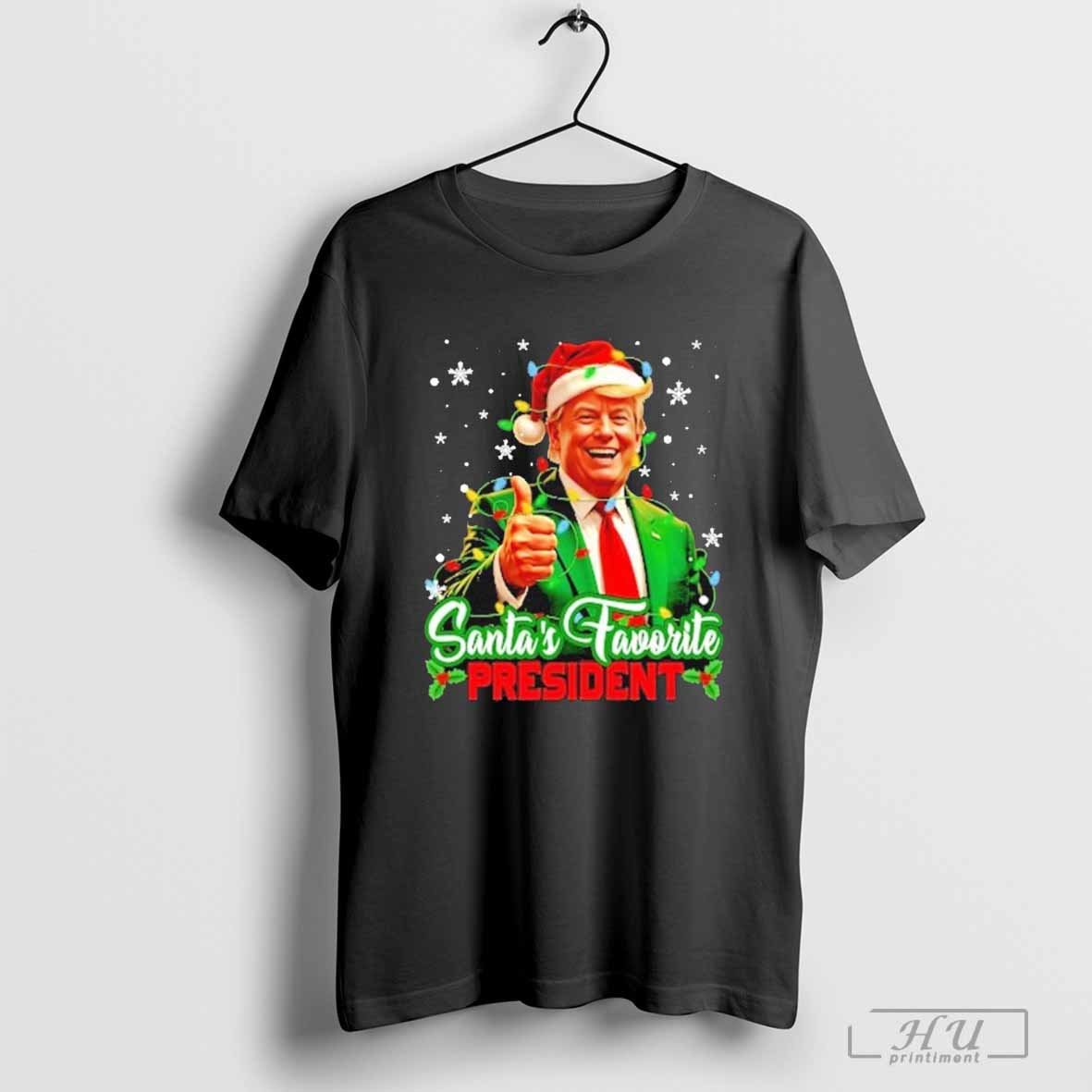 Santaâ€™s Favorite President Funny Trump Christmas Xmas T-Shirt