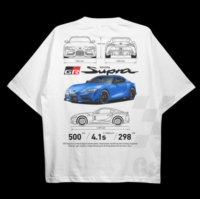 GR SUPRA MK5 WHITE Tshirt, Gr Supra MK5 Shirt, Vintage Graphic Tee, Technical Specs T-Shirt, Y2K Shirt, Racing Shirt, Car Shirt Trending, Sport Car Sh
