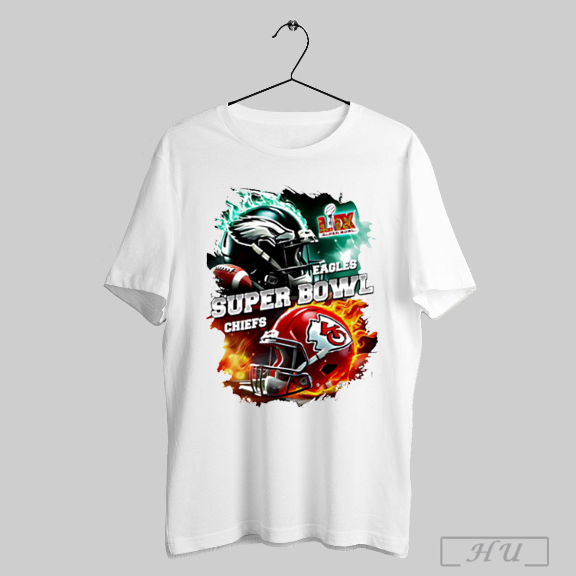 Super Bowl 2025 Lix Chiefs Vs Eagles Helmet T Shirt Sweatshirt