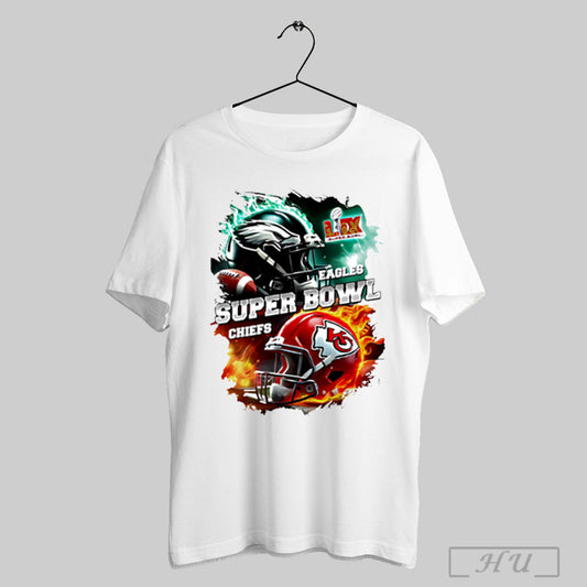 Super Bowl 2025 Lix Chiefs Vs Eagles Helmet T Shirt Sweatshirt