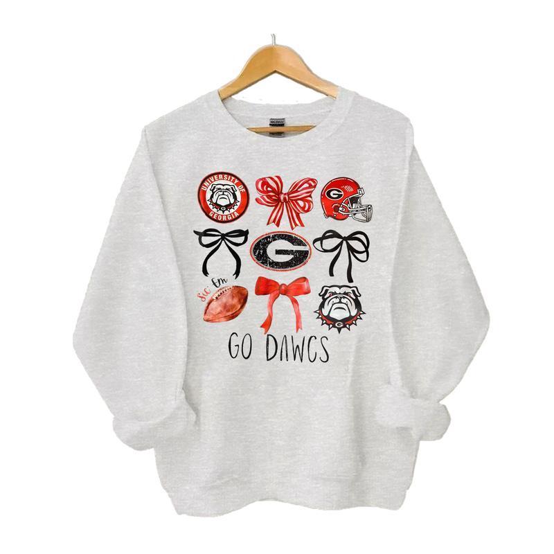 GA Bulldogs Tee, Georgia Football Sweatshirt, football Shirt, Gameday tee Classic Cotton Sweaters Menswear  football fan