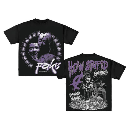 Y2K Graphic How Stupid You Are Personalize Printed Tshirt Casual Cotton