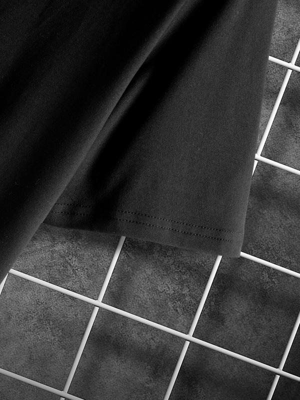 Men's Letter Print Round Neck GraphicÂ Tee, Summer Clothes,Â Regular Fit Casual Short Sleeve T-shirt for Daily Outdoor Wear, Men Summer Streetwear Top for Daily Wear