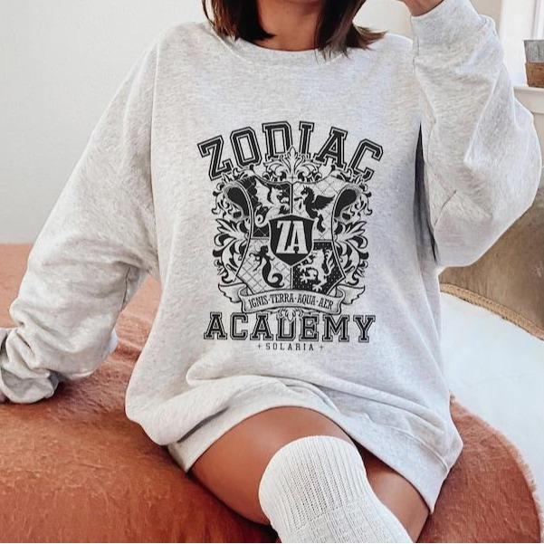 Zodiac Academy Coat of Arms House Crest Sweatshirt, Twisted Sisters ZA Merch, Booktok Bookish Sweater Celestial Heirs, Book Lover Gifts, Bookish Merch
