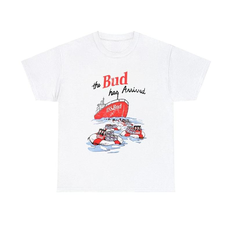 Budweiser 90s Ship T Shirt Shirt, Chic Comfort, Graphic Designs Menswear Top