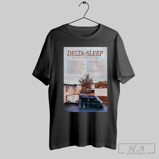 Poster Delta Sleep Europe Tour Spring 2025 Tour T Shirt