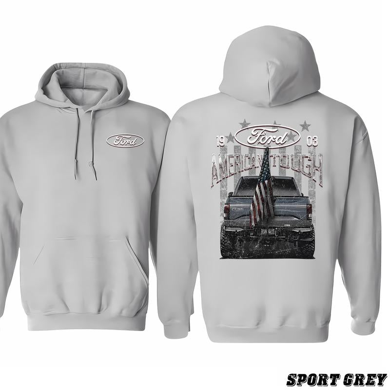 Ford - F150 American Tough Hoodie, Limited Edition Prints, Find Your Unique Style, Colors Galore, All-gender Fits, Menswear Unisex, Classic Cotton