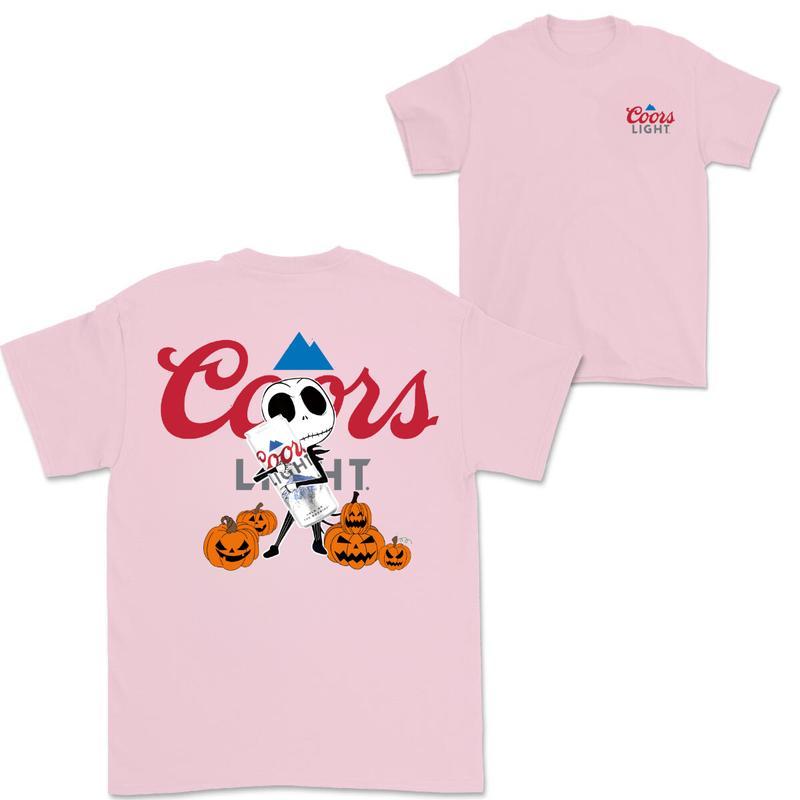 Jack Hug Coors Light Halloween 2 Sides T-shirt, Coors Light T-shirt , Coors Light Halloween T-shirt, Classic Cotton Unisex, High-Quality Printing, All