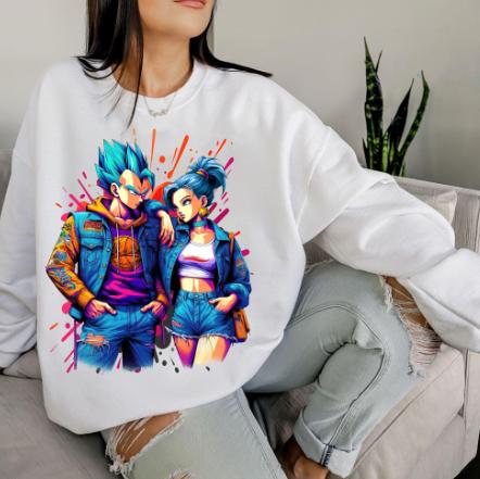 Vegetaa and Bulmaa Couple Shirt, Animee Shirt Sweatshirt Hoodie