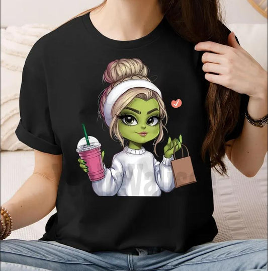 Grinchhh Lady Christmas Shirt, Greenmas Shirt, Funny Grinchyy Shirt