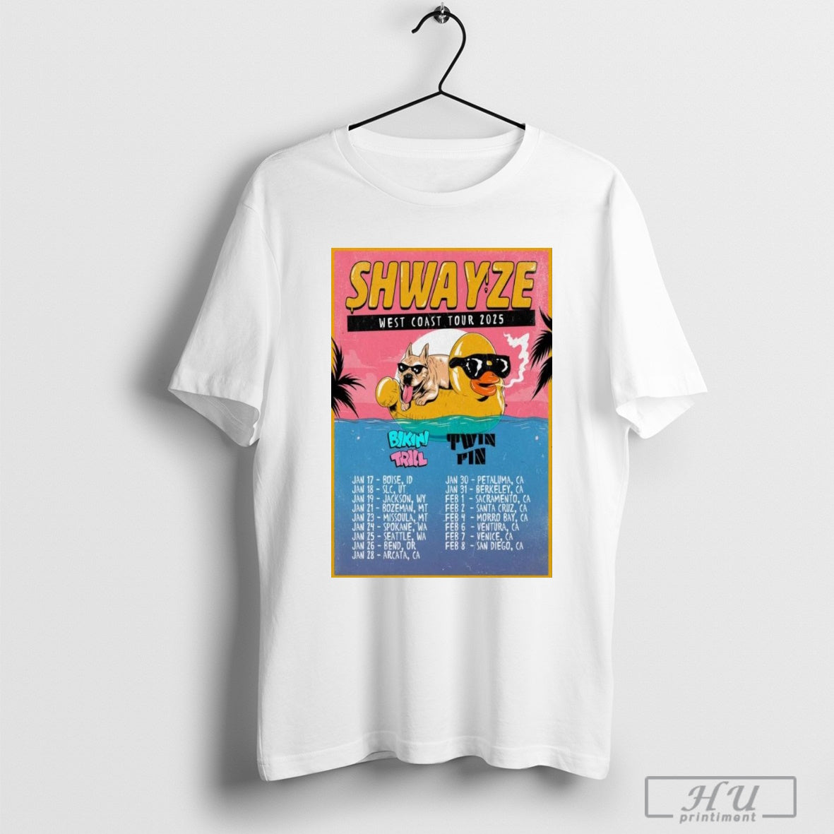 Shwayze West Coast 2025 Tour Shirt