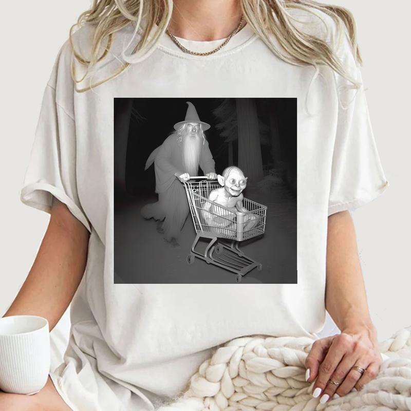 Lord Of The Rings Gandalf & Gollum Graphic Sweatshirt, Funny LOR Hoodie, Unisex Gollum Tee, Gift for Friends & Fans